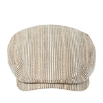 Кепка STETSON арт. 6383708 DRIVER CAP COTTON/SILK/LINEN STRIPE (кремовый / коричневый)