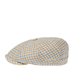 Кепка STETSON арт. 6870204 HATTERAS LINEN/COTTON CHECK SUSTAINABLE (кремовый / голубой)