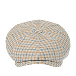 Кепка STETSON арт. 6870204 HATTERAS LINEN/COTTON CHECK SUSTAINABLE (кремовый / голубой)