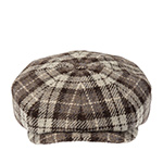 Кепка STETSON арт. 6840344 HATTERAS SUSTAINABLE HARRIS TWEED UNDYED VIRGIN WOOL (светло-серый / коричневый / белый)