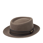 Шляпа STETSON арт. 1698111 PORK PIE WOOLFELT (коричневый / серый)