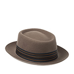 Шляпа STETSON арт. 1698111 PORK PIE WOOLFELT (коричневый / серый)