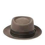 Шляпа STETSON арт. 1698111 PORK PIE WOOLFELT (коричневый / серый)