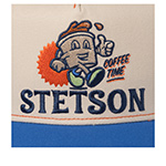 Бейсболка STETSON арт. 7741179 TRUCKER CAP BARISTA COFFEE TIME (бежевый / синий)