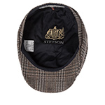 Кепка STETSON арт. 6840359 HATTERAS CHECK VIRGIN WOOL/SILK CERRUTI (темно-коричневый / бежевый)