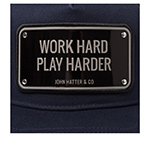 Бейсболка JOHN HATTER арт. 1-1061-U00 Work Hard Play Harder (темно-синий)