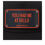 Бейсболка JOHN HATTER арт. 1-1074-U00 You Had Me At Hello (черный)