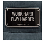 Бейсболка JOHN HATTER арт. 1-1077-U00 Work Hard (темно-бирюзовый)