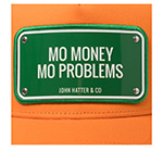 Бейсболка JOHN HATTER арт. 1-1088-U00 Mo Money Mo Problems (оранжевый)