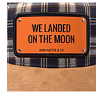 Бейсболка JOHN HATTER арт. 1-1101-U00 We Landed On The Moon (синий / бежевый)