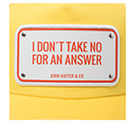 Бейсболка JOHN HATTER арт. 1-1156-U00 I Don´T Take No For An Answer (желтый)