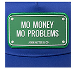 Бейсболка JOHN HATTER арт. R-1117-U00 Mo Money Mo Problems (синий)