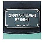Бейсболка JOHN HATTER арт. R-1157-U00 Supply  And Demand My Friend (темно-синий / бирюзовый)