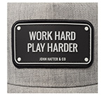 Бейсболка JOHN HATTER арт. R5-1130-U00 Work Hard (светло-серый)