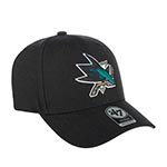 Бейсболка 47 BRAND арт. H-MVP22WBV San Jose Sharks NHL (черный / голубой)