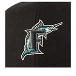 Бейсболка 47 BRAND арт. BCPTN-MVP28WBV Miami Marlins MLB (черный / голубой)