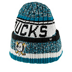 Шапка 47 BRAND арт. H-QTOSS25ACE-BK Anaheim Ducks NHL (бирюзовый / белый / черный)