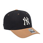 Бейсболка 47 BRAND арт. B-CAMPC17GWS-BK New York Yankees MLB (черный / бежевый)