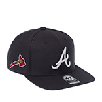 Бейсболка 47 BRAND арт. B-SRS01WBP-NYD Atlanta Braves MLB (темно-синий)