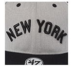 Бейсболка 47 BRAND арт. BCPTN-FLOUT17KHP-GYA11 New York Yankees MLB (светло-серый / черный)
