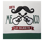 Бейсболка COASTAL арт. HFT Mexican Mustache (зеленый / белый)
