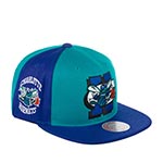 Бейсболка MITCHELL NESS арт. 6MUSSH21299-CHOTLPR Charlotte Hornets NBA (бирюзовый / фиолетовый)