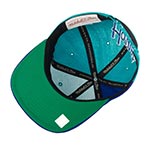 Бейсболка MITCHELL NESS арт. 6MUSSH21299-CHOTLPR Charlotte Hornets NBA (бирюзовый / фиолетовый)