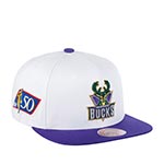 Бейсболка MITCHELL NESS арт. 6HSSSH21294-MBUWHPR Milwaukee Bucks NBA (белый / фиолетовый)
