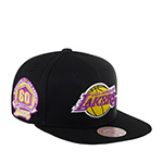 Бейсболка MITCHELL NESS арт. HHSS5762-LALYYPPPBLCK Los Angeles Lakers NBA (черный)