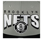 Бейсболка MITCHELL NESS арт. HHSS6638-BNEYYPPPGREY Brooklyn Nets NBA (серый / черный)