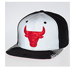 Бейсболка MITCHELL NESS арт. HHSS1102-CBUYYPPPGYBK Chicago Bulls NBA (серый / черный)