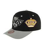 Бейсболка MITCHELL NESS арт. HHSS7312-LAKYYPPPBLCK Los Angeles Kings NHL (черный / серый)
