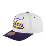 Бейсболка MITCHELL NESS арт. HHSS7289-LALYYPPPWHIT Los Angeles Lakers NBA (фиолетовый / белый)