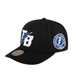 Бейсболка MITCHELL NESS арт. HHSS6644-TBLYYPPPBLCK Tampa Bay Lightning NHL (черный)