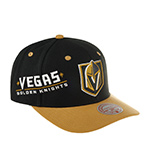 Бейсболка MITCHELL NESS арт. HHSS7311-VGKYYPPPBLCK Vegas Golden Knights NHL (черный / светло-коричневый)
