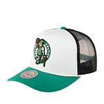Бейсболка MITCHELL NESS арт. HT8363-BCEWHIT Boston Celtics NBA (белый / зеленый)