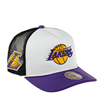 Бейсболка MITCHELL NESS арт. HT8363-LALWHIT Los Angeles Lakers NBA (белый / фиолетовый)