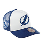 Бейсболка MITCHELL NESS арт. HT8361-TBLWHIT Tampa Bay Lightning NHL (белый / темно-синий)