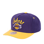 Бейсболка MITCHELL NESS арт. HP9355-LALPURP Los Angeles Lakers NBA (фиолетовый / желтый)