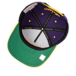 Бейсболка MITCHELL NESS арт. HP9355-LALPURP Los Angeles Lakers NBA (фиолетовый / желтый)