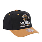 Бейсболка MITCHELL NESS арт. HP8591-VGKBLCK Vegas Golden Knights NHL (черный / песочный)