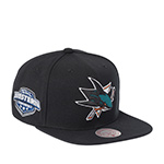 Бейсболка MITCHELL NESS арт. HS8035-SJSBLCK San Jose Sharks NHL (black)