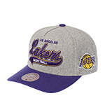 Бейсболка MITCHELL NESS арт. HP14543-LALGREY Los Angeles Lakers NBA (серый / фиолетовый)