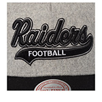 Бейсболка MITCHELL NESS арт. HP14540-LAIGREY Los Angeles Raiders NFL (серый / черный)