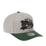 Бейсболка MITCHELL NESS арт. HP14539-MWIGREY Minnesota Wild NHL (серый / зеленый)