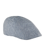 Кепка HAMMABURG арт. 6613503 DUCK CAP HERRINGBONE LINEN (синий / белый)