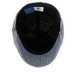 Кепка HAMMABURG арт. 6613503 DUCK CAP HERRINGBONE LINEN (синий / белый)