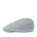 Кепка LIERYS арт. 6383205 DRIVER CAP LINEN SILK HOUNDSTOOTH (синий / бежевый)