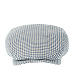 Кепка LIERYS арт. 6383205 DRIVER CAP LINEN SILK HOUNDSTOOTH (синий / бежевый)