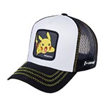 Бейсболка CAPSLAB арт. CL/PKM2/3/PIK5 Junior Pokemon Pikachu (белый / черный)